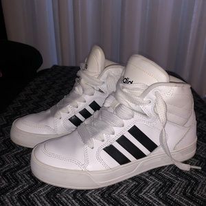 White high top adidas women’s 6.5